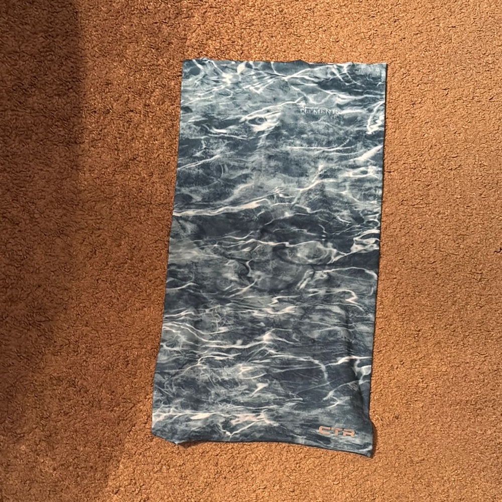 Blue and White Tie Dye Patterned Neck Gaiter